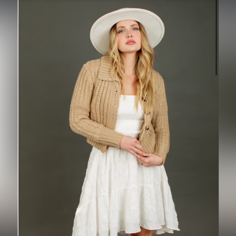 Matilda Cardigan in Latte